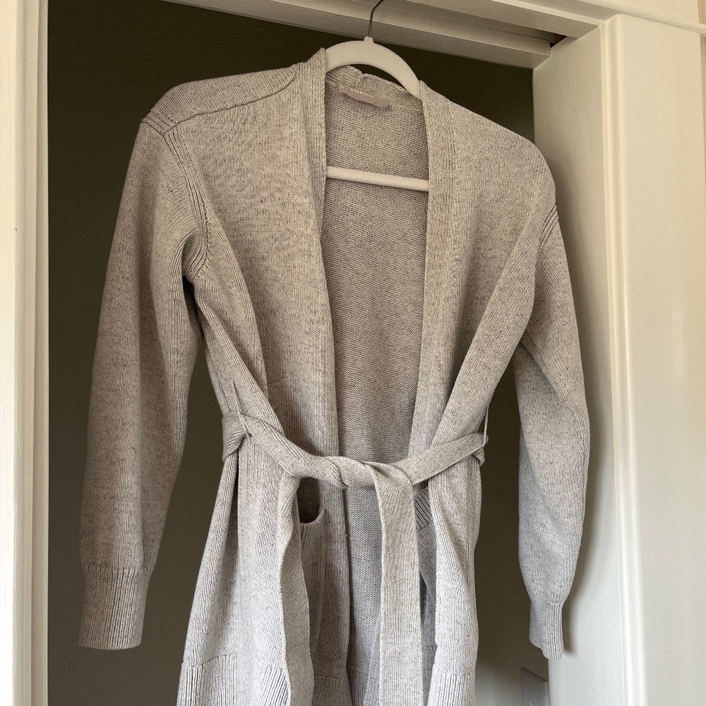 Everlane belted cotton cardigan
